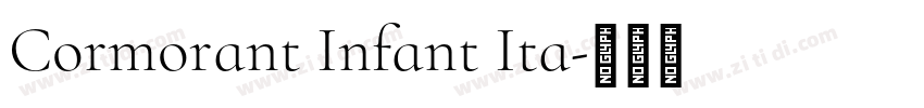 Cormorant Infant Ita字体转换